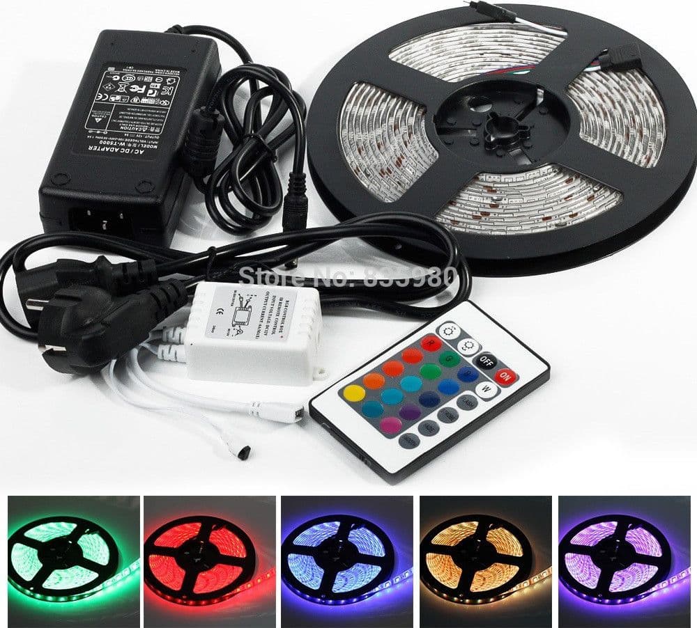 KIT STRISCIA LED RGB STRIP 5M 300 LED 5050 + CONTROLLER + TELECOMANDO 5 METRI Illuminazione/Strisce LED Trade Shop italia - Napoli, Commerciovirtuoso.it
