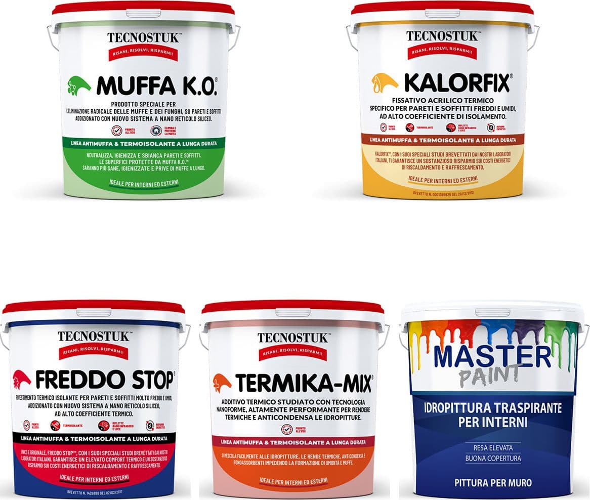 Kit-Tanta-Muffa-per-4/5-mq:-Muffa-Ko-lt.1-+-Kalorfix-lt.1-+-FreddoStop-lt.1-+-TermicaMix-lt.1-+-MasterPaint-lt.1