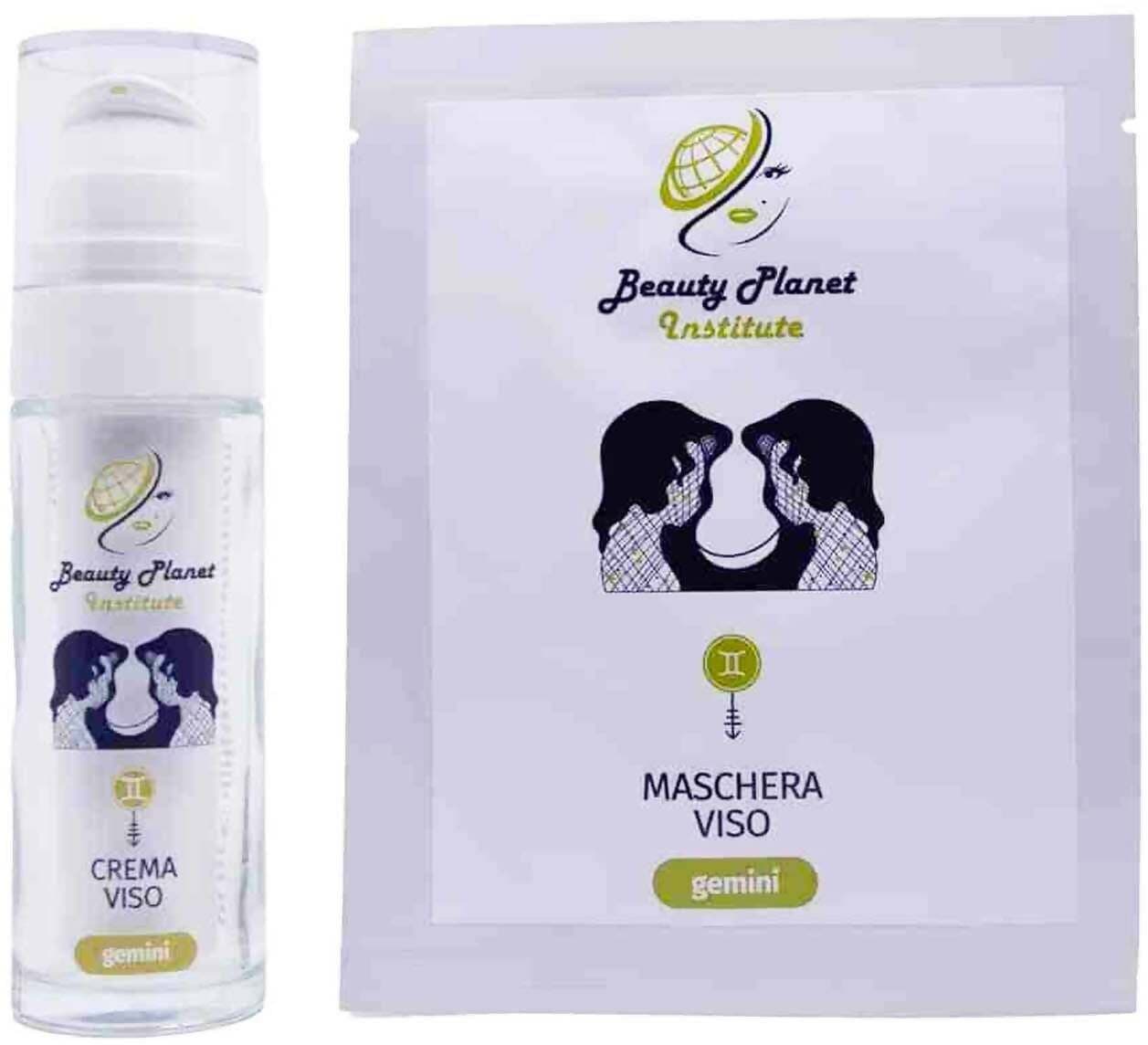 Kit Trattamento Viso Gemini Kit Base Beauty Planet Institute per Trattamento Viso Mensile Kit Con Crema Viso 30 Ml E 2 Maschere Viso Monouso 25 Ml