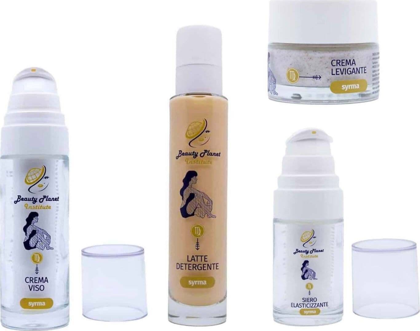Kit Trattamento Viso Syrma Kit Curves Beauty Planet Institute per Pelli Più Giovane Crema Viso 30 Ml, Siero Elasticizzante 15 Ml, Latte Detergente 30 Ml, Crema Levigante 50 Ml, in Set regalo Beauty Planet Institute - Castel San Pietro Terme, commercioVirtuoso.it