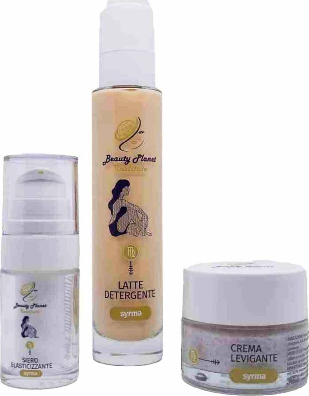 Kit Trattamento Viso Syrma Kit Mattino Beauty Planet Institute per Pelli Rigenerate Kit Quotidiano Con Siero Elasticizzante 15 Ml , Crema Levigante 50 Ml , Latte Detergente 30 Ml in Set regalo Beauty Planet Institute - Castel San Pietro Terme, commercioVirtuoso.it