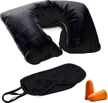 KIT TRAVEL SLEPPY DA 3 PZ. CUSCINO DA VIAGGIO, MASCHERINA E TAPPI ORECCHIE Moda/Valigie borse e accessori da viaggio/Accessori/Accessori da viaggio/Cuscini da viaggio Trade Shop italia - Napoli, Commerciovirtuoso.it