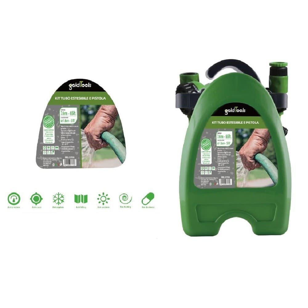 Kit Tubo Estensibile Avvolgibile 7.6mt Pistola Irrigazione Giardino Staffa 57516 Giardino e giardinaggio/Attrezzi da giardino e attrezzature per l'irrigazione/Attrezzature per l'irrigazione/Pompe e accessori/Tubi per irrigazione Trade Shop italia - Napoli, Commerciovirtuoso.it