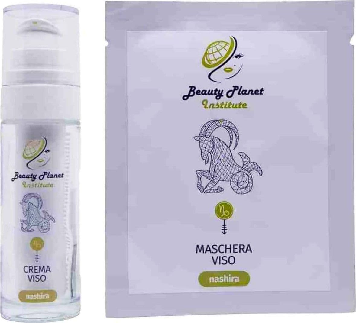 Kit Viso Trattamento Nashira Kit Base Beauty Planet Institute Crema Viso 30 Ml + 2 Maschere Monouso 25 Ml per Pelli Più Nutrite