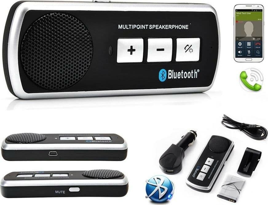 KIT VIVAVOCE BLUETOOTH AUTO MULTIPOINT UNIVERSALE SMARTPHONE TABLET b.t. V3