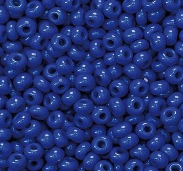 KNORR-PRANDELL---17gr-PERLE-DI-VETRO-OPACHE---COLORE-BLU-OLTREMARE-2,5MM