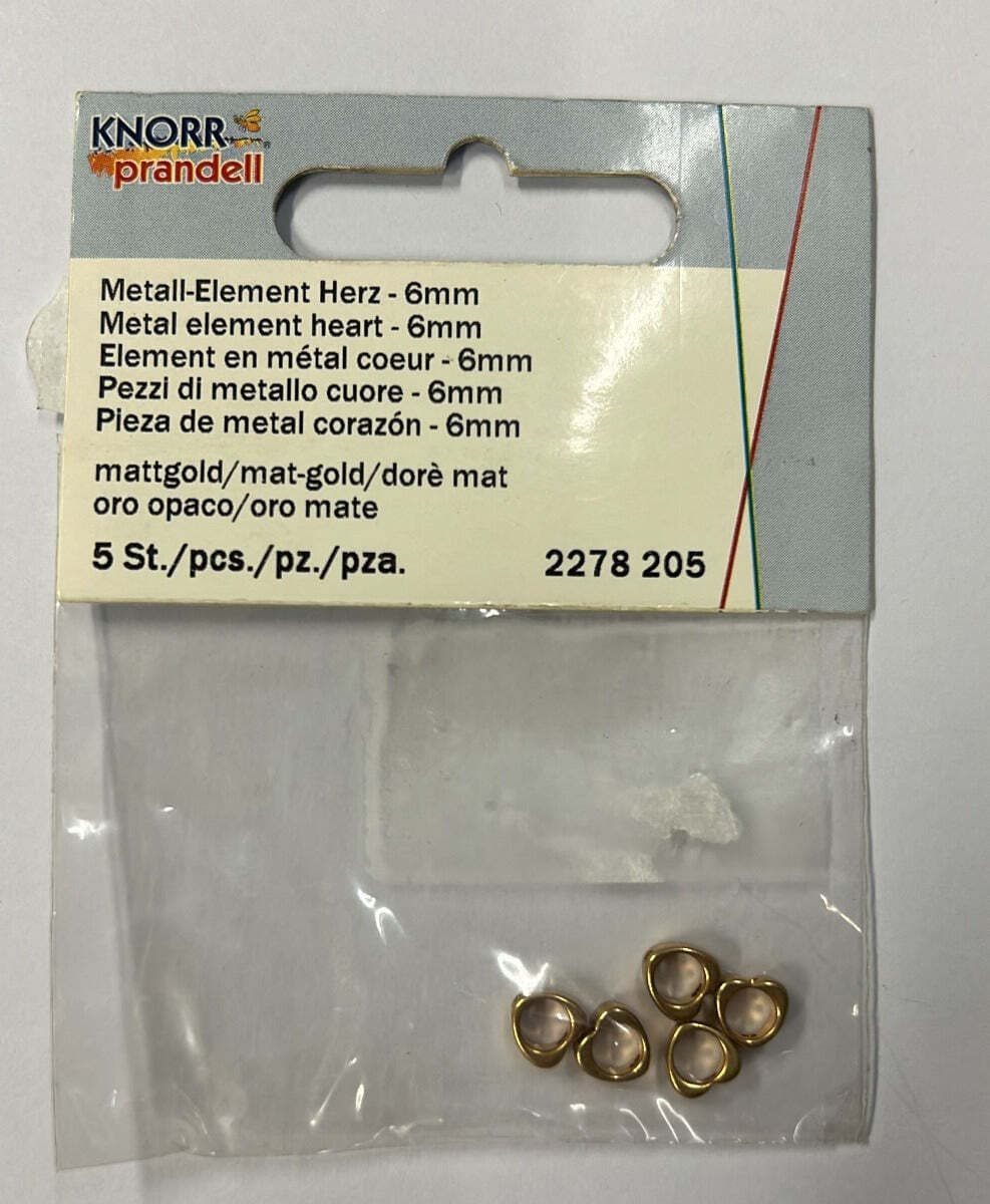 KNORR PRANDELL - 5PZ CUORE DI METALLO COLORE ORO