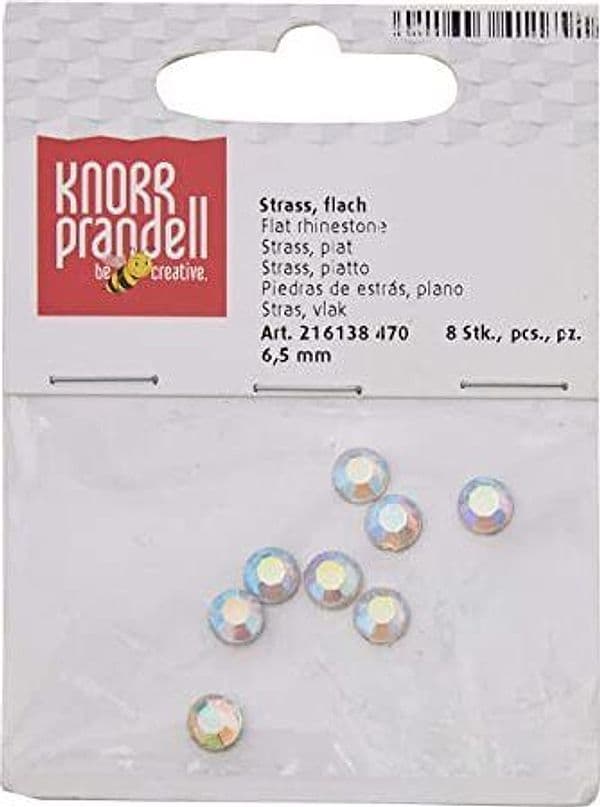 KNORR-PRANDELL---CONFEZIONE-8-PEZZI---STRASS-DA-APPLICARE-PIATTO---OPALE-Ø6,5MM