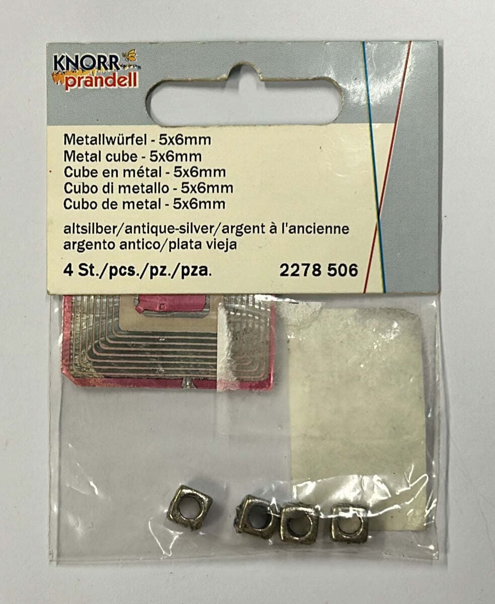 KNORR-PRANDELL---CUBO-DI-METALLO-5X6-MM-COLORE-ARGENTO-4PZ