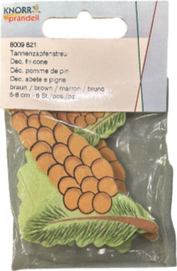 KNORR-PRANDELL---DECORAZIONE-ABETE-E-PIGNEMARRONE-50-80MM-6PZ