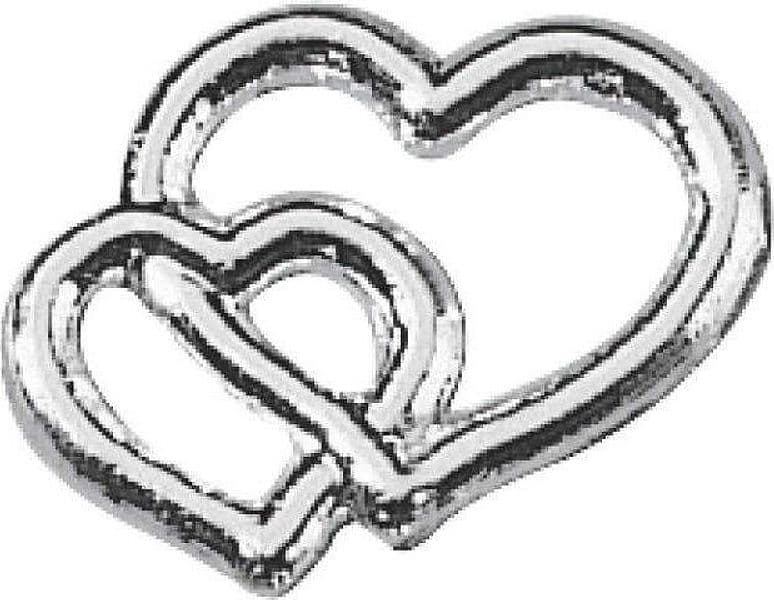KNORR PRANDELL - DECORAZIONE CUORE DOPPIO COLORE ARGENTO 18MM 2 PZ