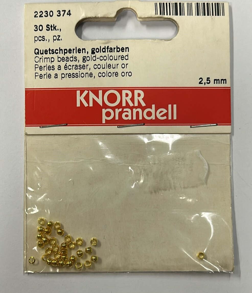 KNORR-PRANDELL---PERLE-A-PRESSIONE-COLOR-ORO-DIAMETRO-2,5MM-30PZ