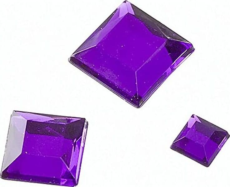 KNORR-PRANDELL-- 110-PEZZI---PIETRE-GLAMOUR-QUADRATE Ø6,12,18MM---COLORE-VIOLA