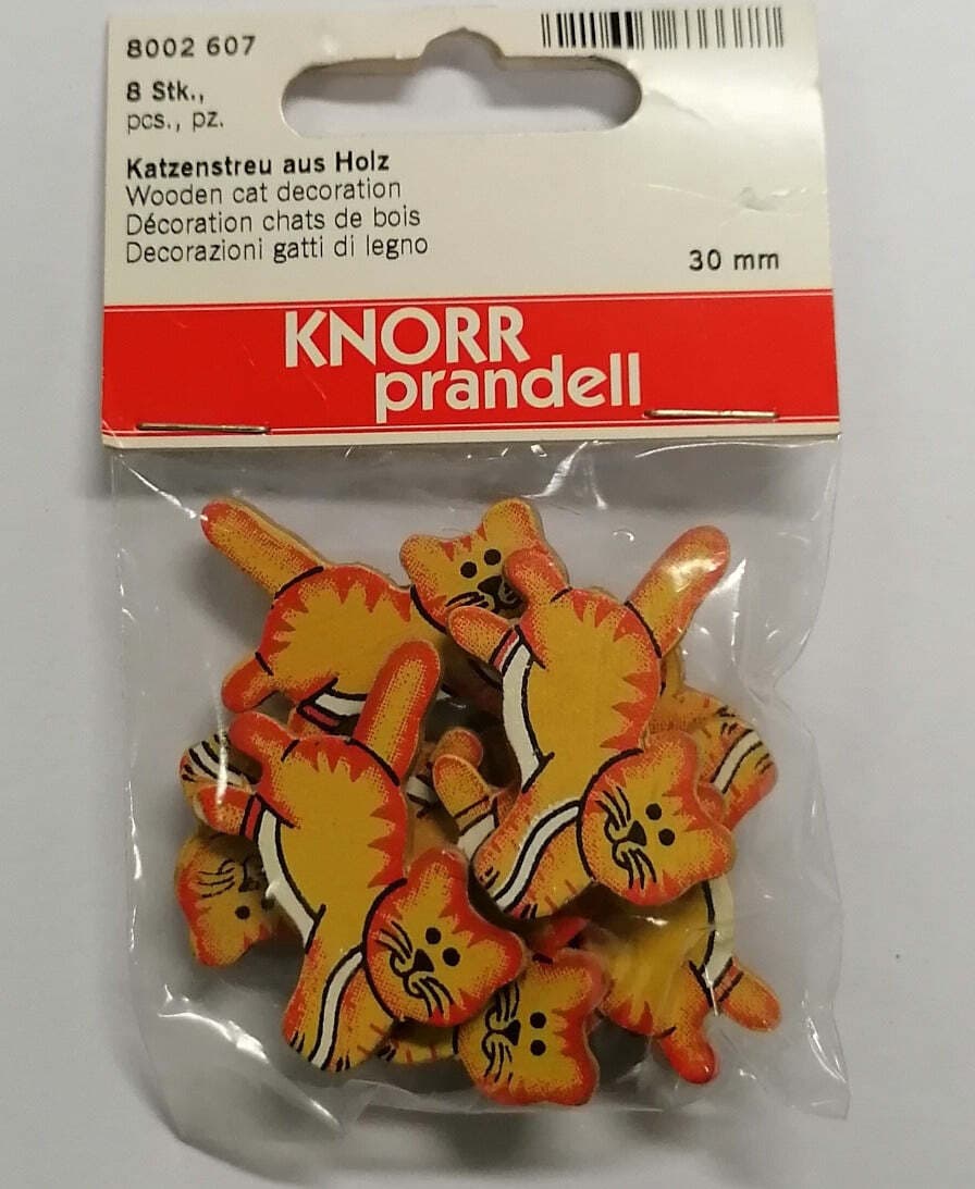 KNORRPRANDELL---DECORAZIONI-GATTO-IN-LEGNO-CON-ADESIVO-30MM-8PZ