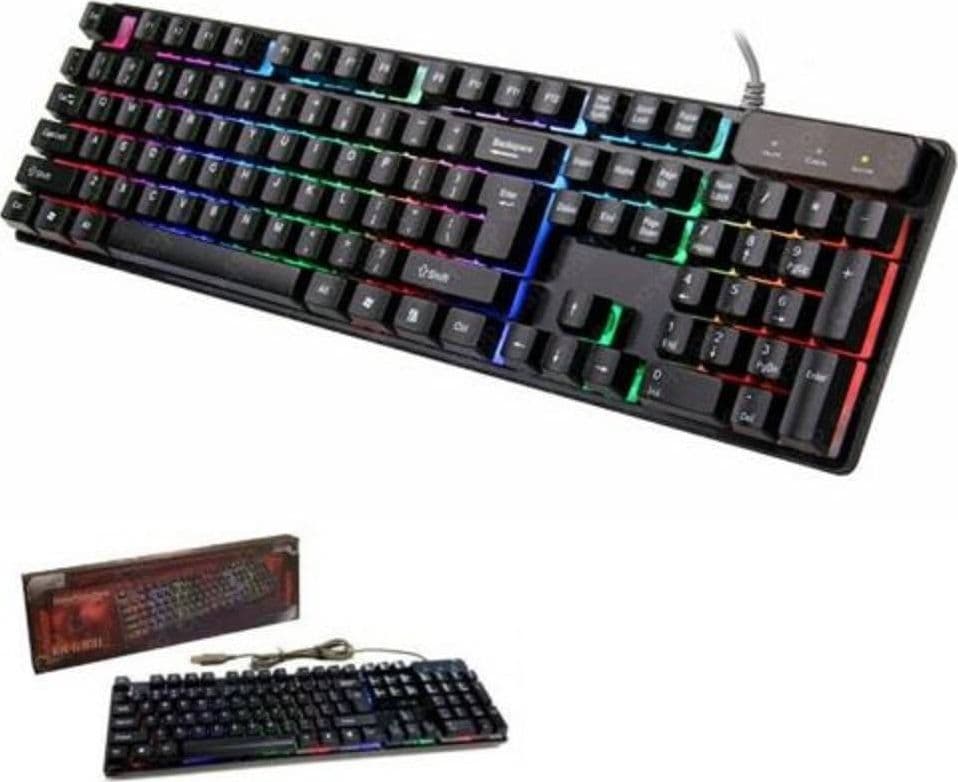 Kr6300-Tastiera-Gaming-Led-Keyboard-Retro-Illuminata-Multicolor-Rgb-Pc