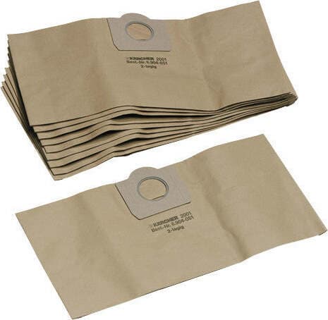 Kärcher-Sacchetto-Filtro-in-Carta-per-Aspiratori-solidi-liquidi-WD-2-(MV-2),-Confezione-da-5-Pezzi-Karcher