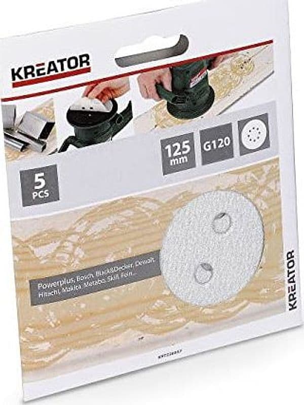 KREATOR---5-PEZZI---DISCHI-DI-CARTA-ABRASIVA-PER-RIMOZIONE-VERNICI-E-SMALTI---G.-120-E-Ø125MM