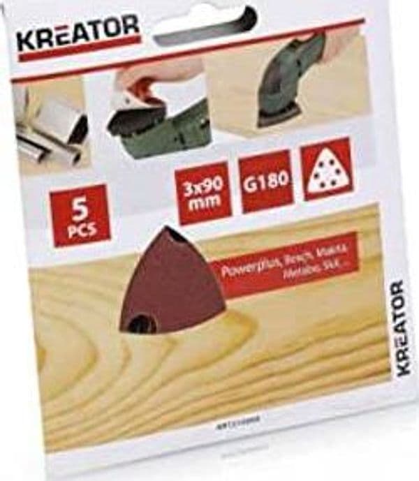KREATOR---FOGLI-DI-CARTA-ABRASIVA-TRIANGOLARE-PER-LEGNO---GRANA-180-90x90x90