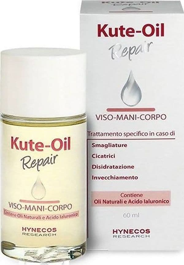 Kute-Oil Trattamento Intensivo Di Smagliature Cicatrici Disidratazione E Invecchiamento Cutaneo Olio Mani Viso E Corpo Con Acido Ialuronico 60ml Hynecos Research in Apparecchi per tonificare il corpo Farmacia Centrale M.le Iadevaia - Maddaloni, commercioVirtuoso.it