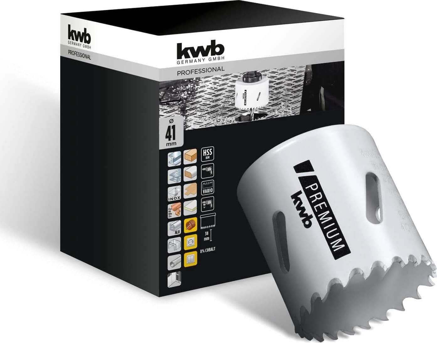 KWB---FRESA-A-TAZZA-BIMETALLICA-HSS-CO-41MM