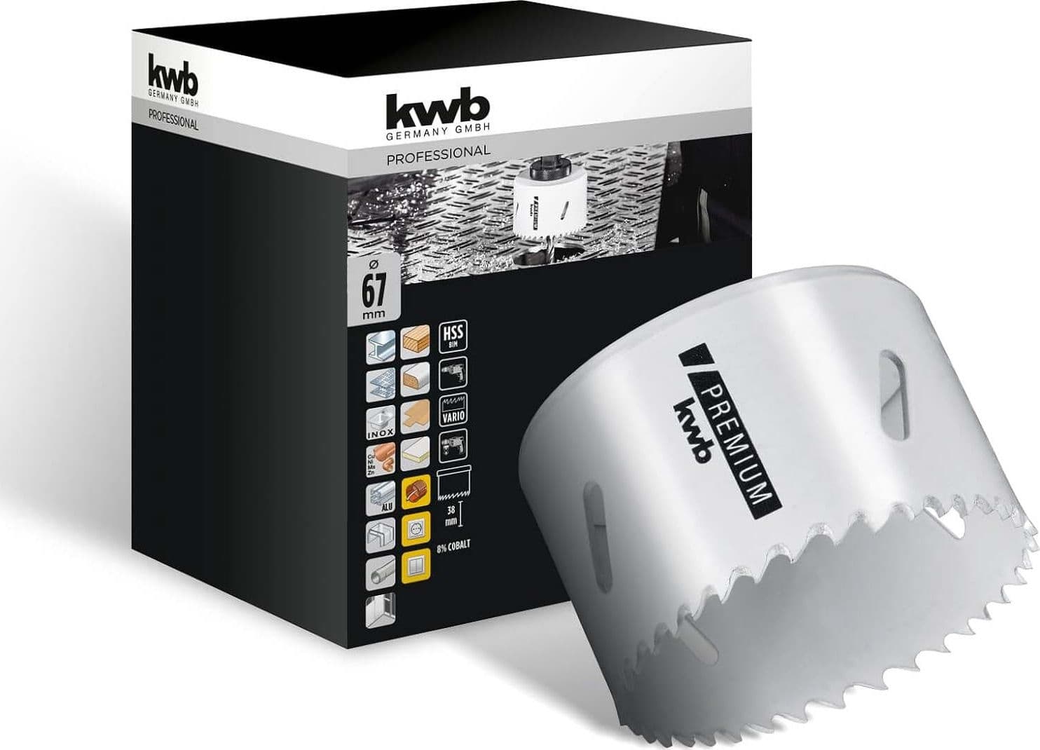 KWB---FRESA-A-TAZZA-BIMETALLICA-HSS-CO-67MM