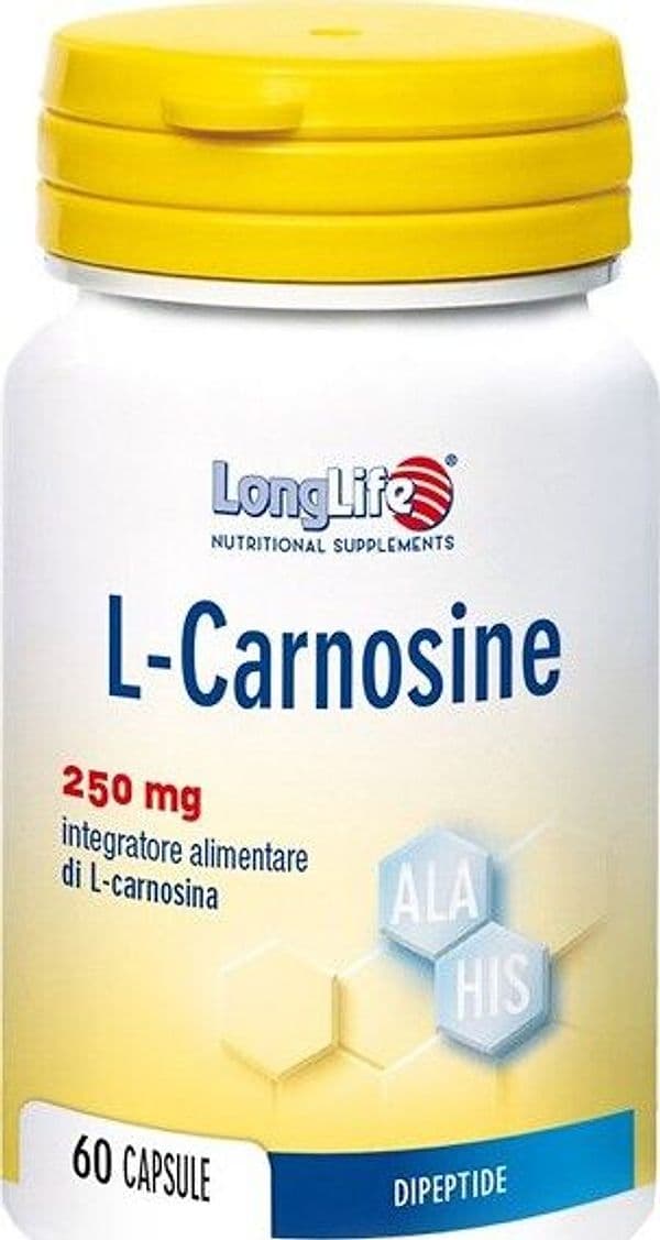 L---CARNOSINE-250-Mg-integratore-alimentare-60-capsule-Long-Life