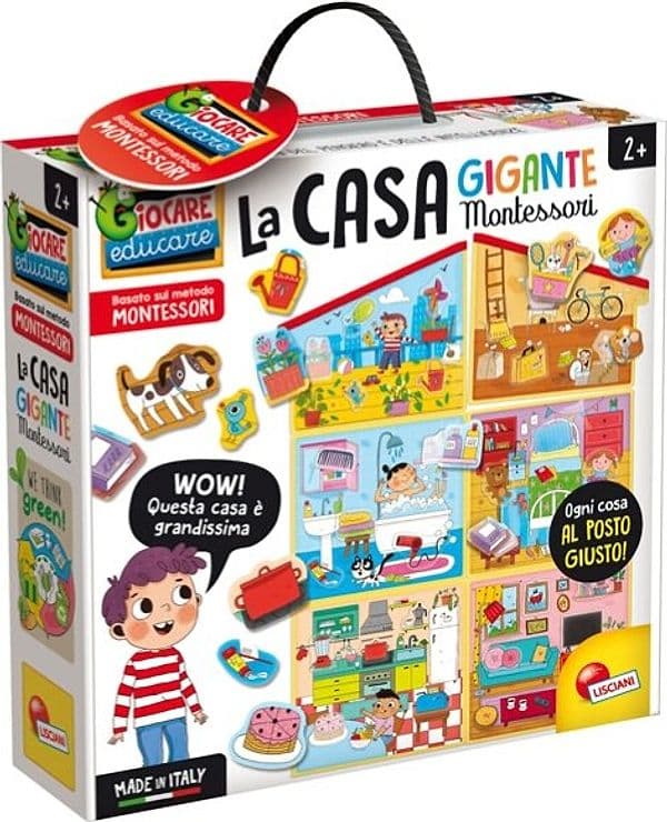 La mia casa gigante Montessori - Lisciani Giochi e giocattoli/Giochi educativi e scientifici/Lettura e scrittura/Giochi di ortografia e sillabazione Eurocartuccia - Pavullo, Commerciovirtuoso.it