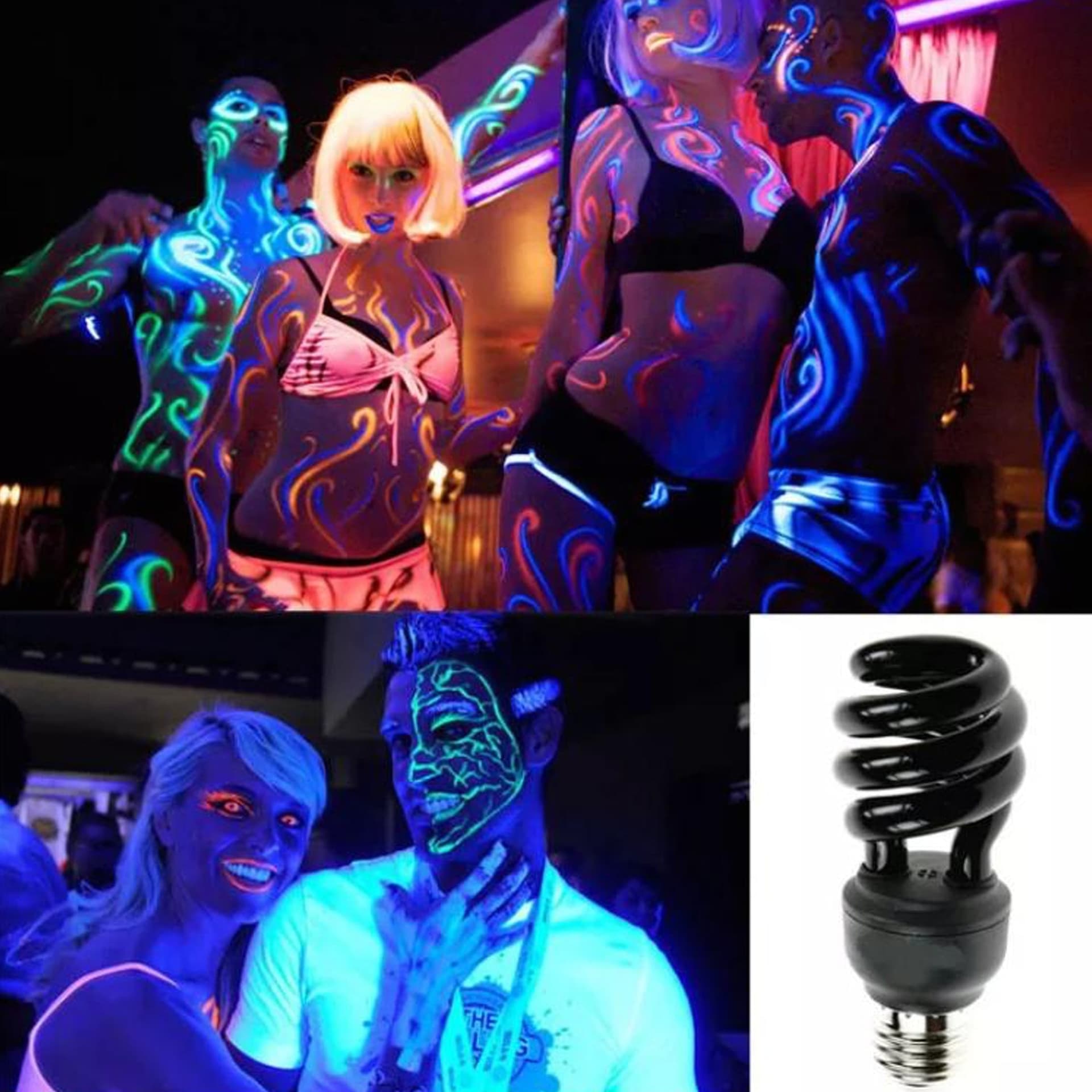 Lampada A Basso Consumo Spirale Luce Nera Di Wood Uv Ultravioletti E27 28w T3 in Lampadine UV Trade Shop italia - Napoli, commercioVirtuoso.it