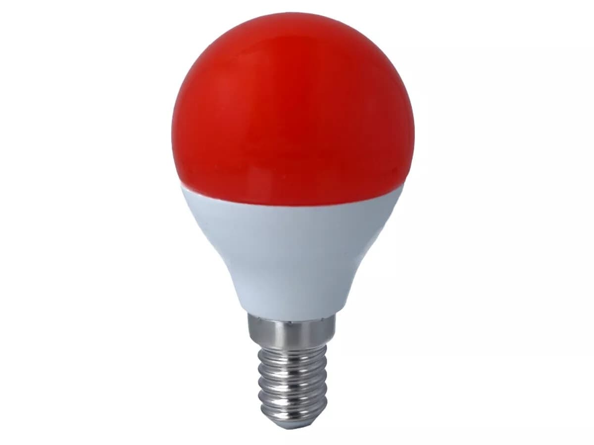 Lampada-A-Led-E14-G45-4W-220V-Colore-Red-Rosso-Ledlux