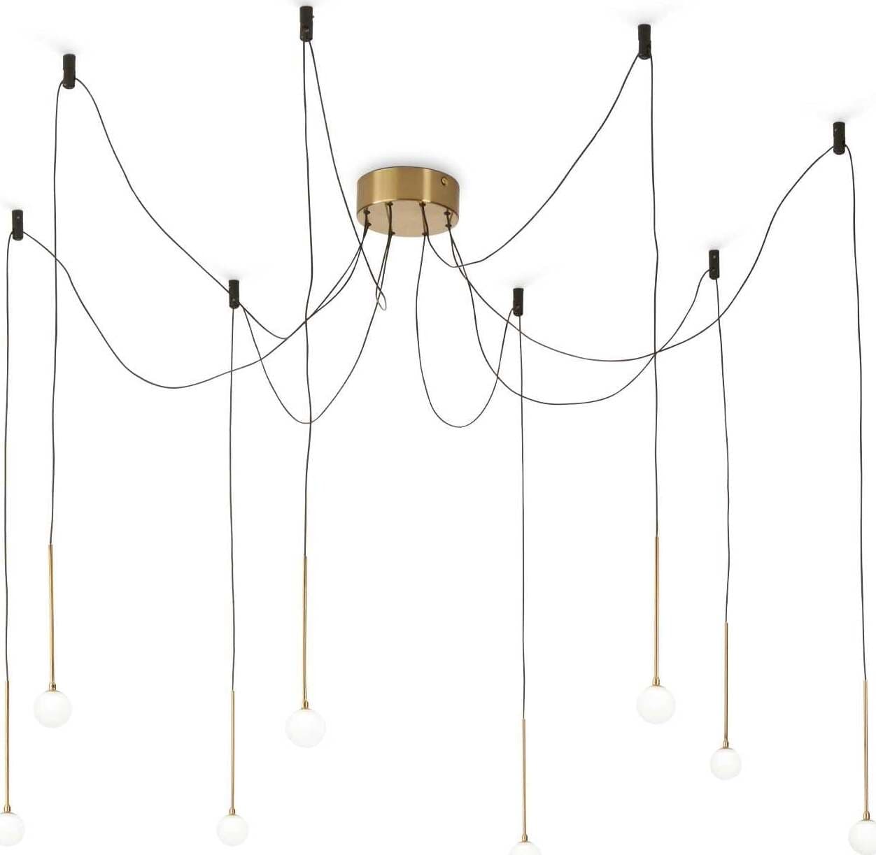 Lampada A Sospensione LUCCIOLA SP8 OTTONE Illuminazione/Illuminazione per interni/Lampadari lampade a sospensione e plafoniere/Lampade a sospensione Led Mall Home - Napoli, Commerciovirtuoso.it