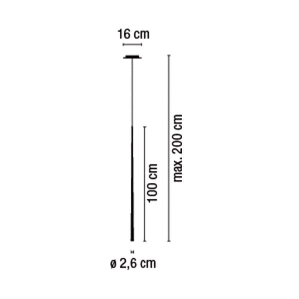 Lampada a sospensione Vibia Slim 1 H100 1Luce in Lampade a sospensione Brilla Luce - Sarzana, commercioVirtuoso.it