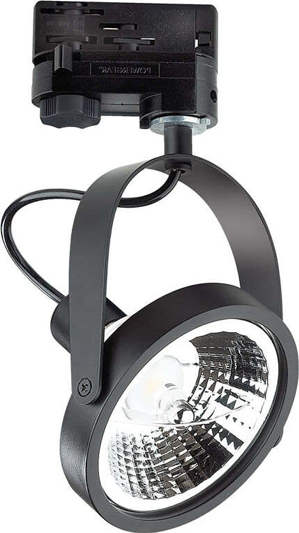 Lampada-Binario-Moderna-Glim-Metallo-Nero-1-Luce-10W-Gu10-3000K-Luce-Calda