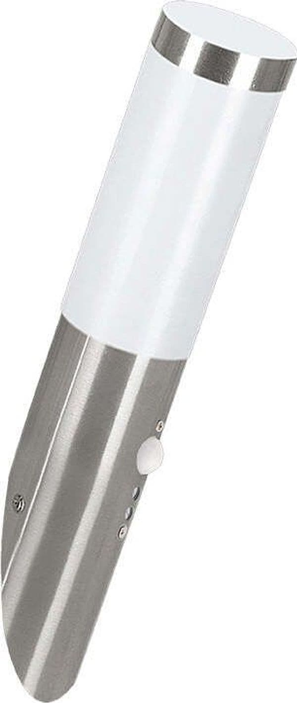 Lampada-Contemporanea-Da-Esterno-Helsinki-1-Luce-Acciaio-Inox-Grigio-Con-Sensore