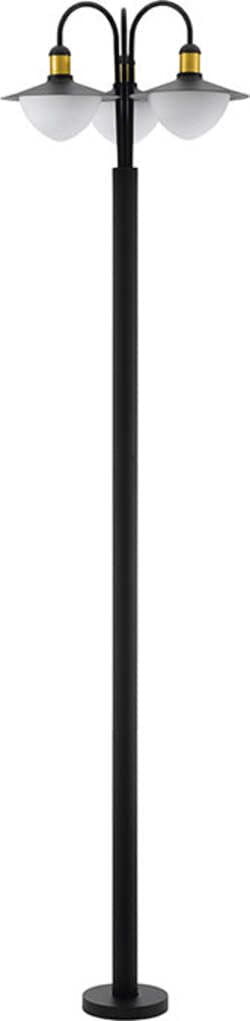 Lampada-Contemporanea-Da-Esterno-Sirmione-3-Luci-Acciaio-Zincato-Nero-E-Oro