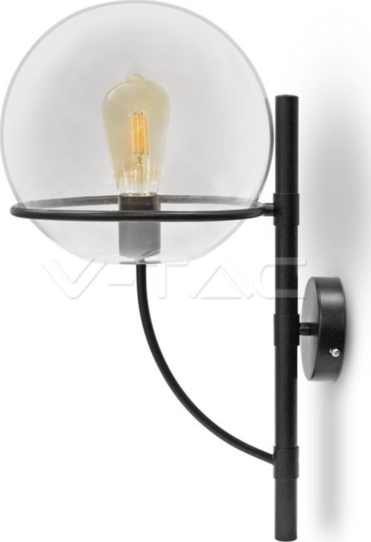 LAMPADA DA PARETE APPLIQUE A MURO FORMA GLOBO VETRO TRASPARENTE ELEGANTE VT-7226 Illuminazione/Illuminazione per interni/Illuminazioni per pareti/Applique Trade Shop italia - Napoli, Commerciovirtuoso.it