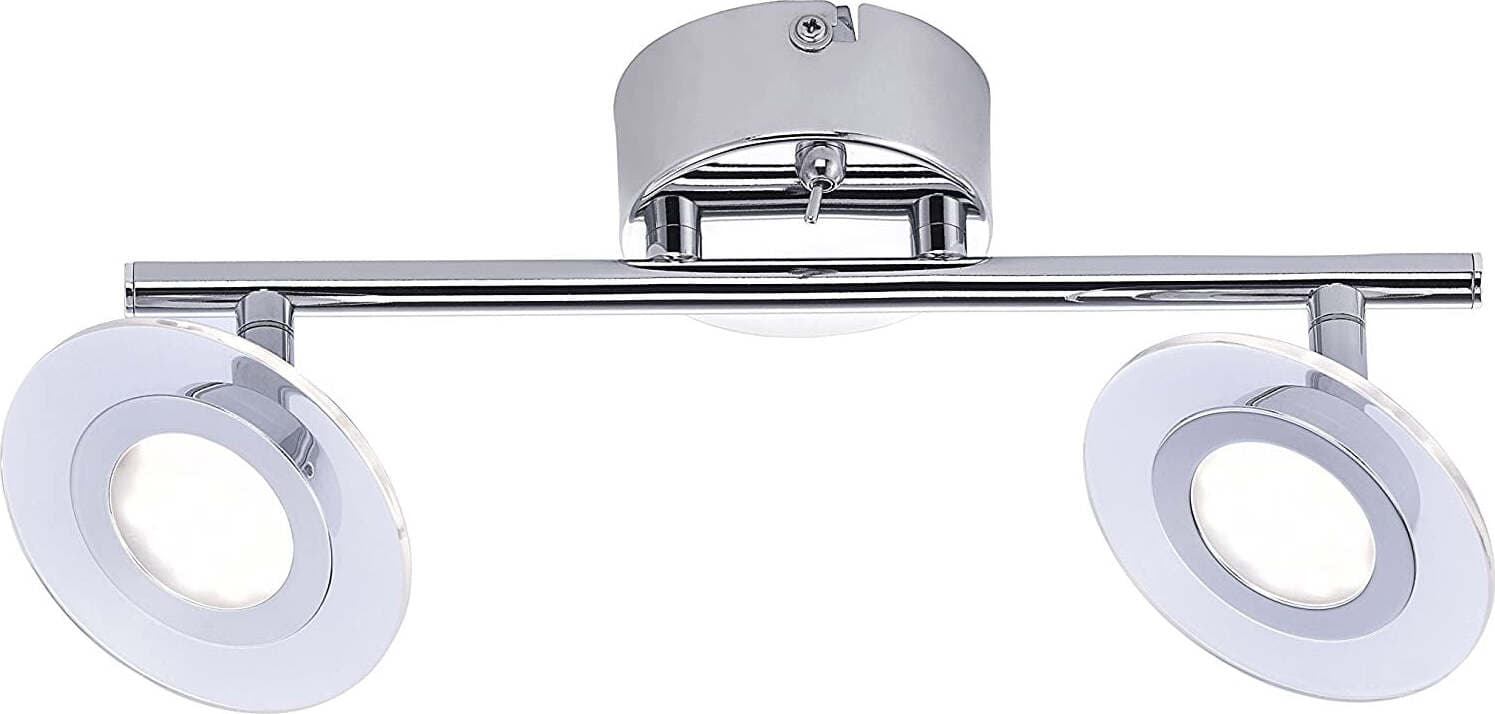 Lampada Da Parete E Soffitto Sofia 2 Fuochi Led, 2x3,8/4 W Cromato 34,5x10x14 cm Illuminazione/Illuminazione per interni/Lampadari lampade a sospensione e plafoniere/Plafoniere Scontolo.net - Potenza, Commerciovirtuoso.it