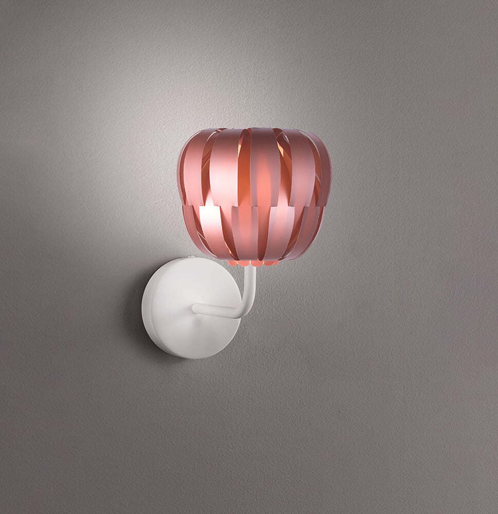 Lampada-Da-Parete-Moderna-1-Luce-Queen-Polilux-Rosa-Metallico-D19-Made-In-Italy