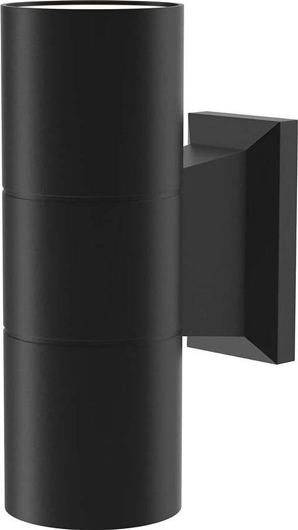 Lampada-Da-Parete-Moderna-Da-Esterno-Alluminio-Nero-2-Luci-Gu10-50W-Ip54