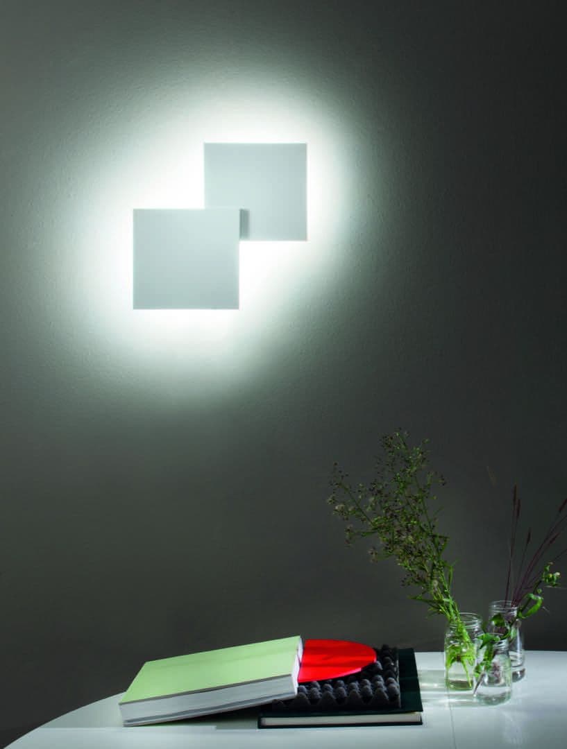 Lampada da parete Studio Italia Design Puzzle Double Square in Applique Brilla Luce - Sarzana, commercioVirtuoso.it