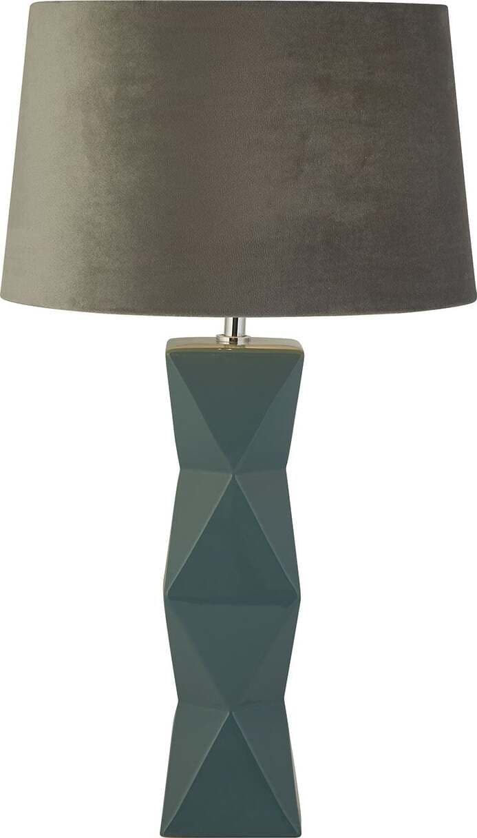 Lampada-Da-Scrivania-Chatham-Ceramica-Blu-Tessuto-Grigio-1-Luce-E27
