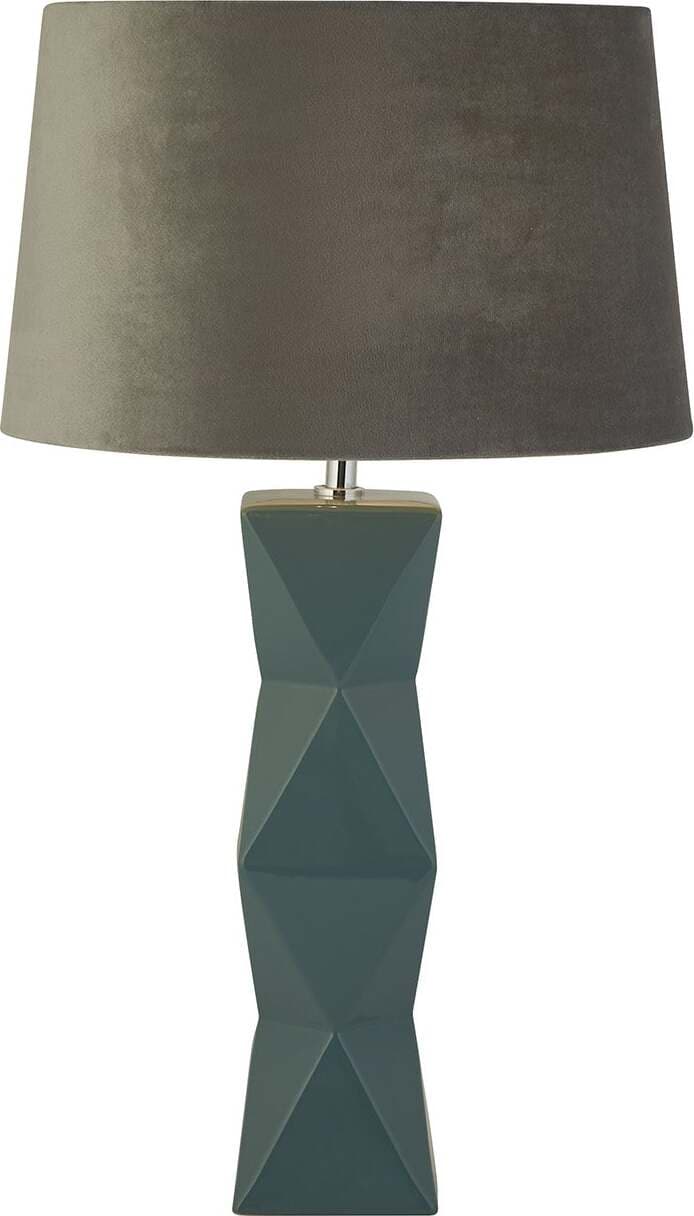 Lampada-Da-Scrivania-Chatham-Ceramica-Blu-Tessuto-Grigio-1-Luce-E27