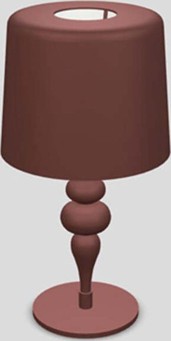 Lampada-Da-Scrivania-Contemporanea-Eva-D30Cm-In-Plastica-Rosso-Alluminio-1-Luce
