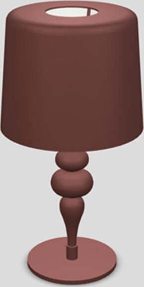Lampada-Da-Scrivania-Contemporanea-Eva-D30Cm-In-Plastica-Rosso-Alluminio-1-Luce