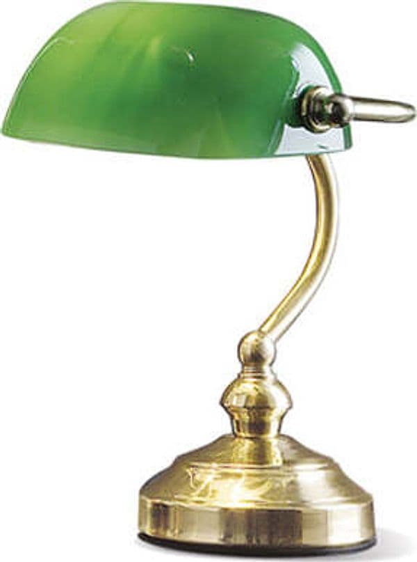 Lampada-Da-Scrivania-In-Metallo-Classica-Ministero-Oro-Verde-1-Luce-E14-Piccola