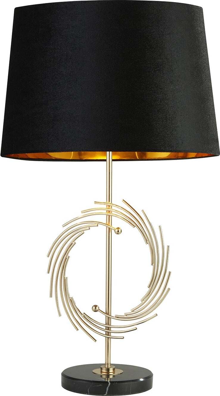 Lampada-Da-Scrivania-Romano-Marmo-Nero-Metallo-Oro-Tessuto-Nero-1-Luce-E27
