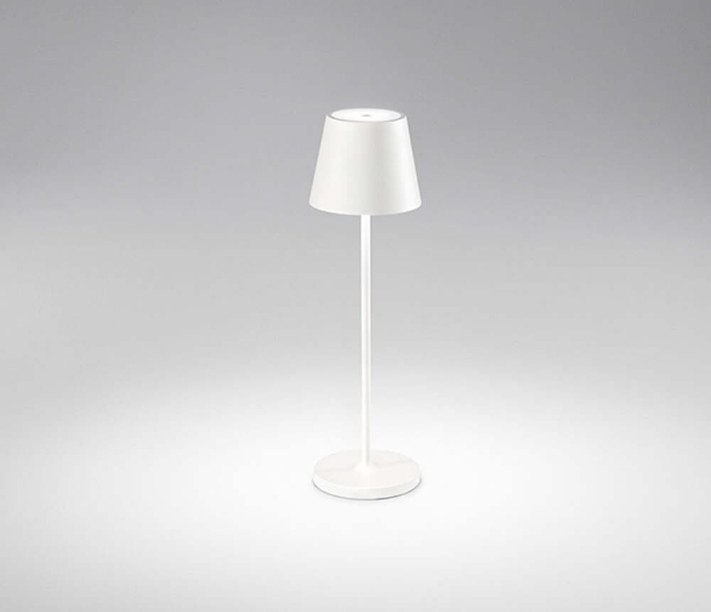 Lampada-Da-Tavolo-Esterno-Diva-Contemporanea-Alluminio-Bianco-Led-Luce-Calda