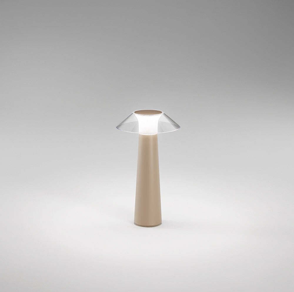Lampada-Da-Tavolo-Esterno-Manhattan-Contemporanea-Alluminio-Tortora-Led-Caldo