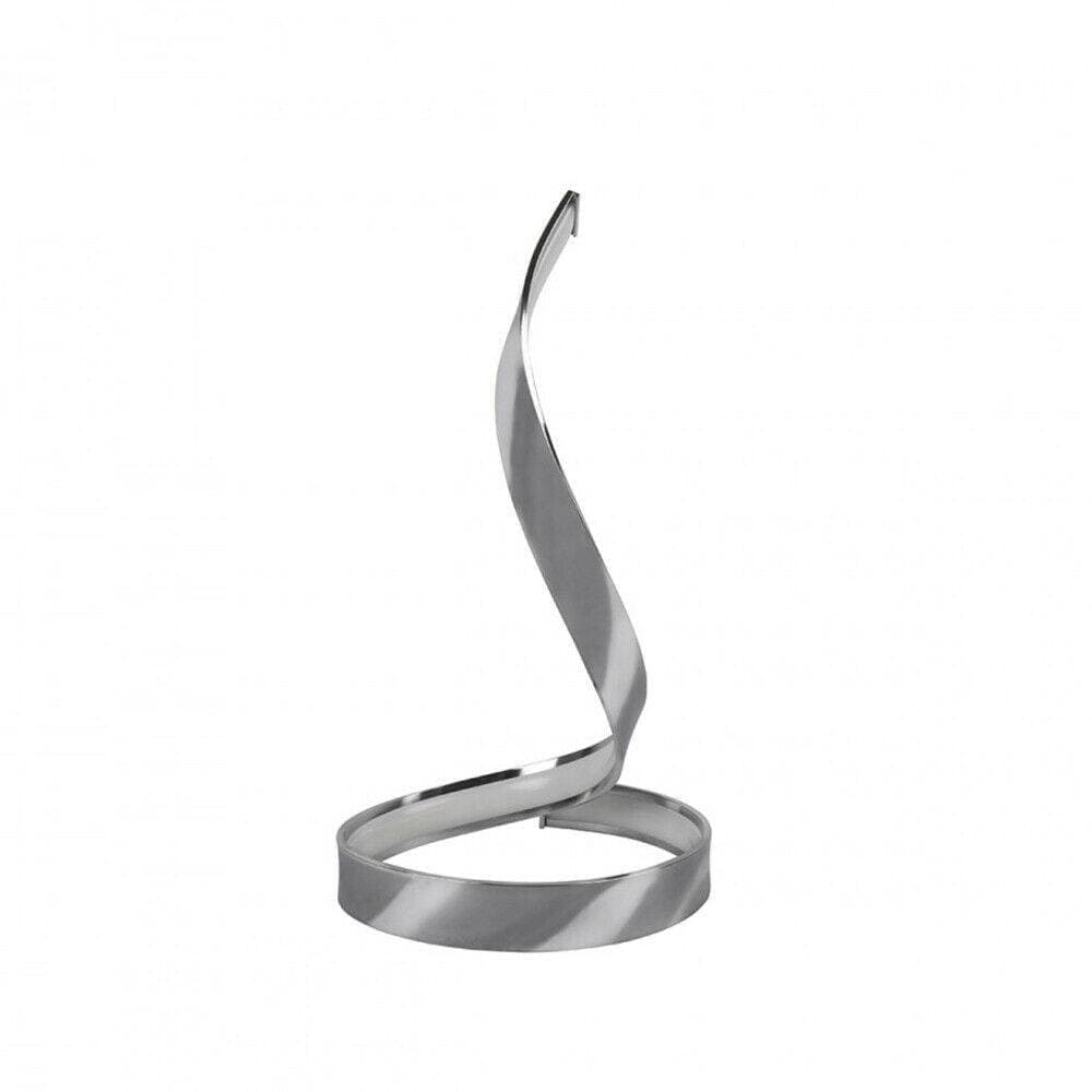 Lampada-Da-Tavolo-Led-Moderna-A-Spirale-Curva-12w-Luce-Comodino-Argento-Abatjour
