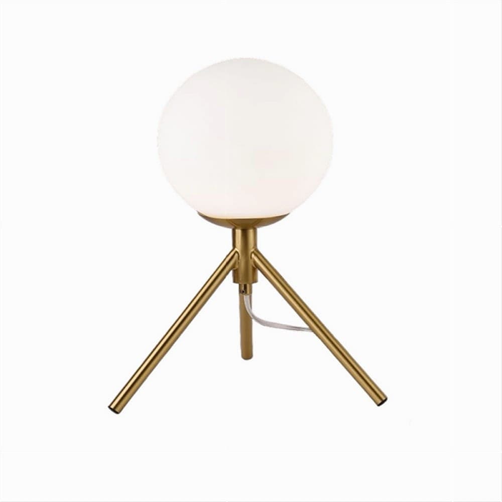 LAMPADA DA TAVOLO MINIMALISTA BRONZO TREPPIEDI CON SFERA LUME ABAT JOUR G9 D35 in Lampade da tavolo e abat-jour Trade Shop italia - Napoli, commercioVirtuoso.it