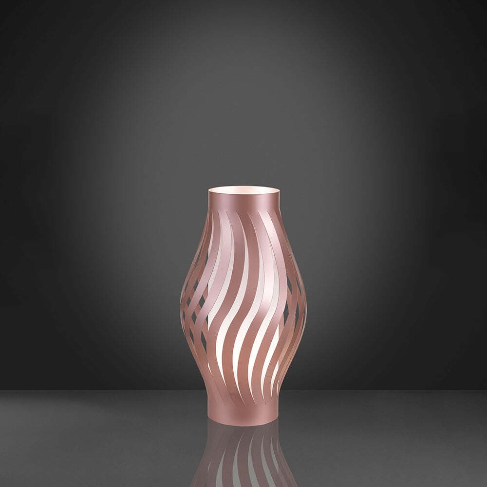 Lampada-Da-Tavolo-Moderna-1-Luce-Helios-Polilux-Rosa-Metallico-H21-Made-In-Italy